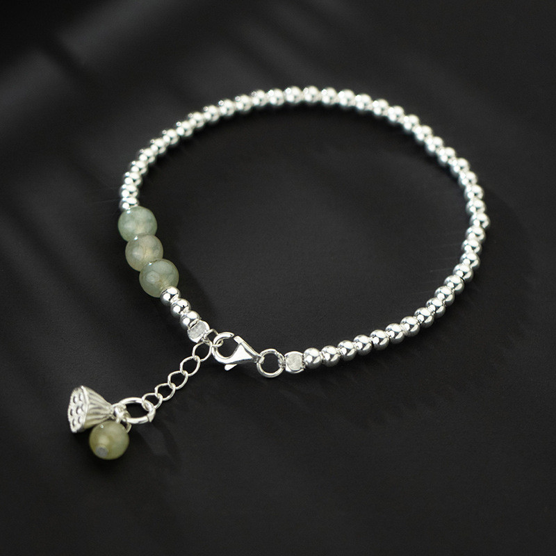 s925 sterling silver fashion colorful heartLucky bracelet