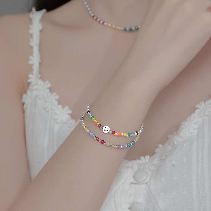 s925 sterling silver geometric charm bracelet