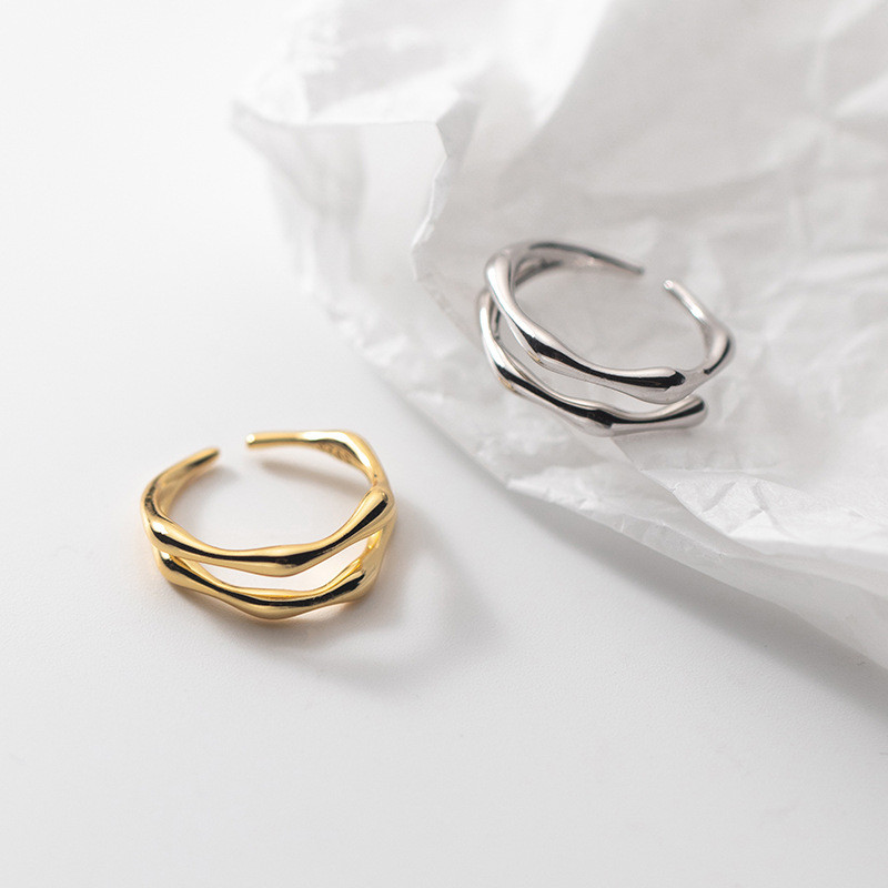 s925 sterling silver fashion vintage rope ring