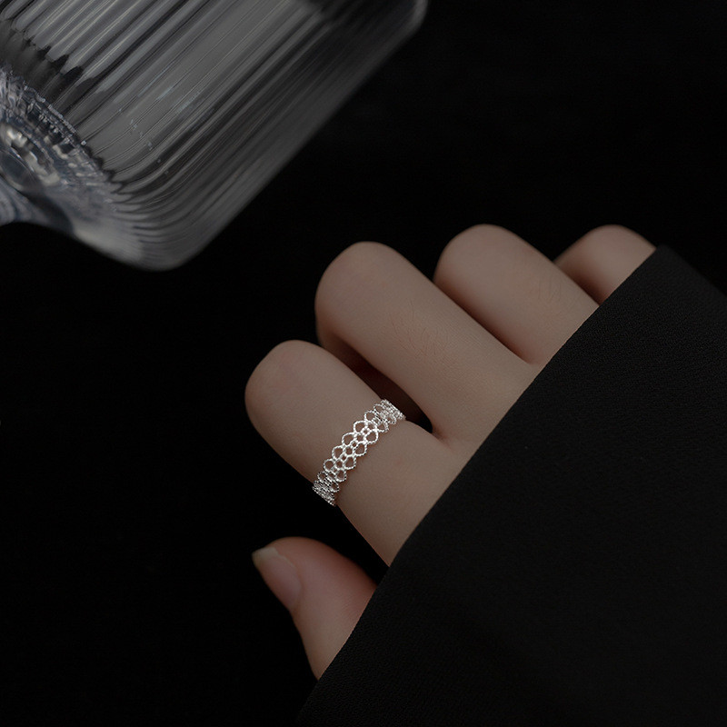 s925 sterling silver circle unique ring
