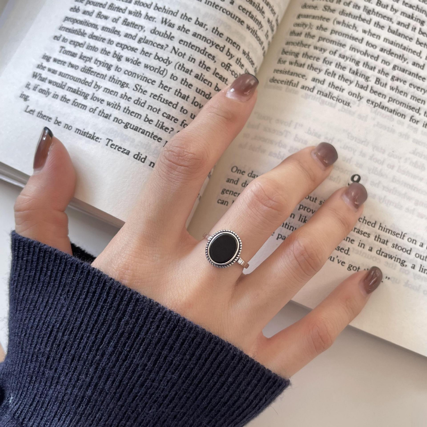 s925 sterling silver weave unique ring