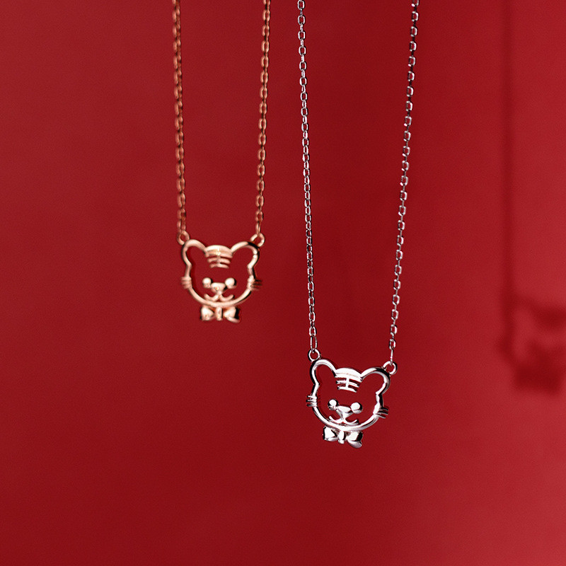 s925 sterling silver irregular simple necklace