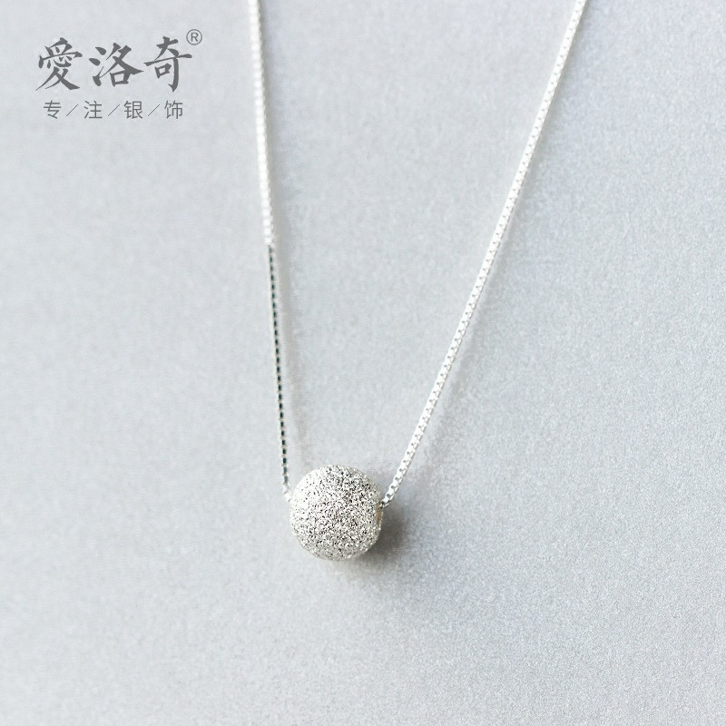 925 sterling silver fashion rhinestone circle necklace