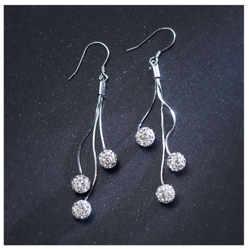 s925 sterling silver stars sweet christmas snowflak earrings