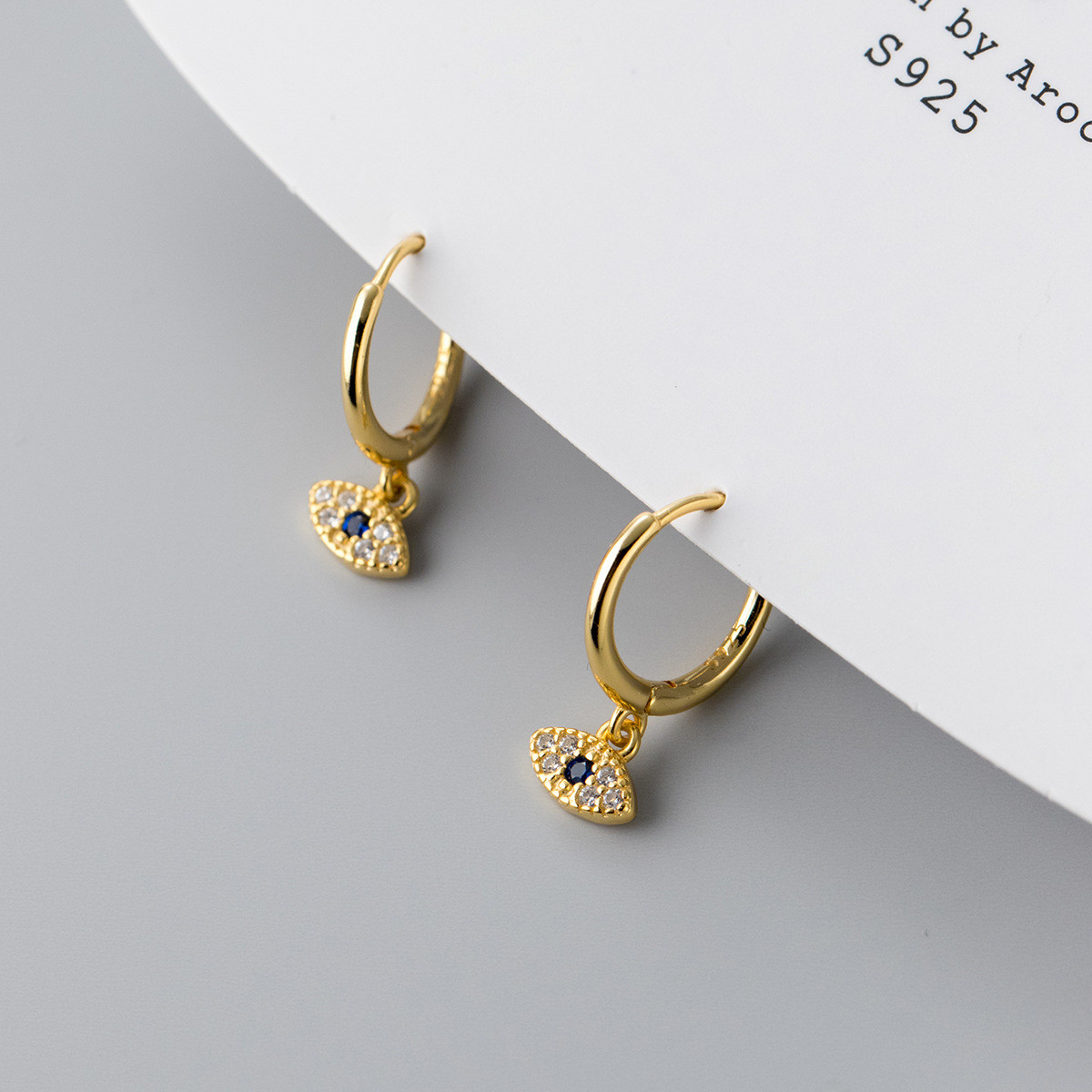 s925 sterling silver simple earrings