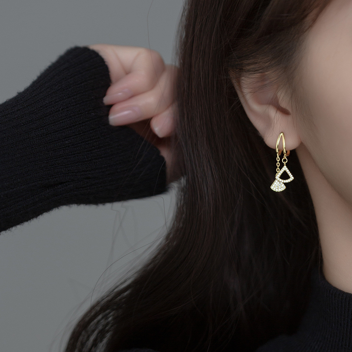s925 sterling silver fashion cute earrings