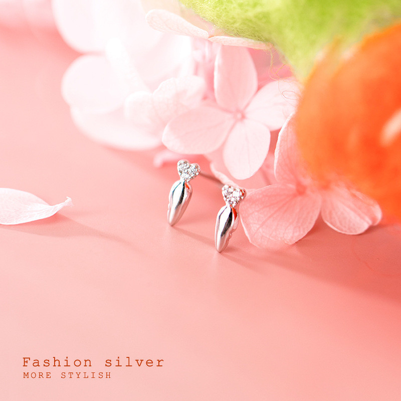 s925 sterling silver hollowed simple earrings