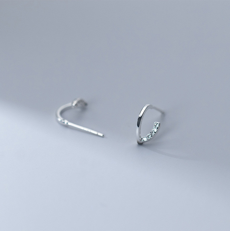 s925 sterling silver cute blue ball fashion star earrings