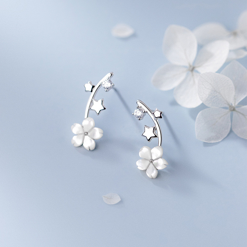 s925 sterling silver trendy sweet earrings