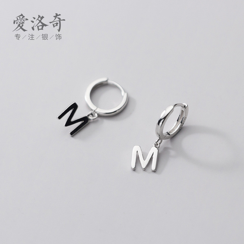 s925 sterling silver trendy christmas deer print earrings