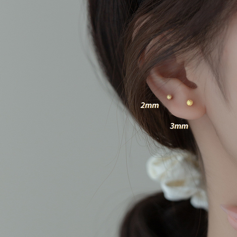 s925 sterling silver chic simple silver vintageM earrings