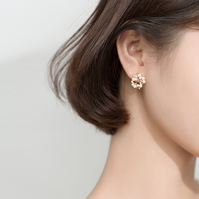 s925 sterling silver simple fashion chic earrings