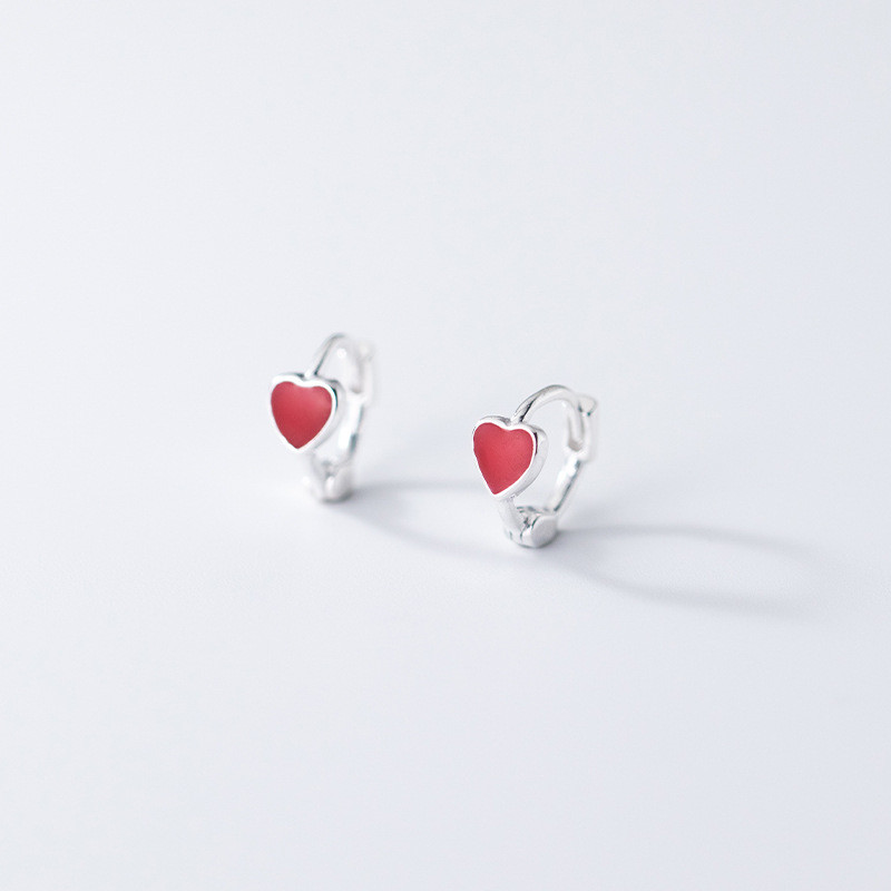 s925 sterling silver chic simple silver vintageM earrings