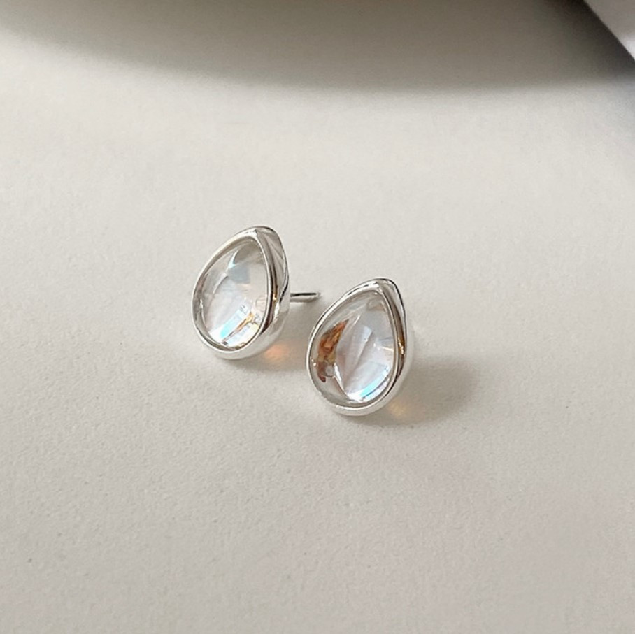 s925 sterling silver long chic pearl earrings