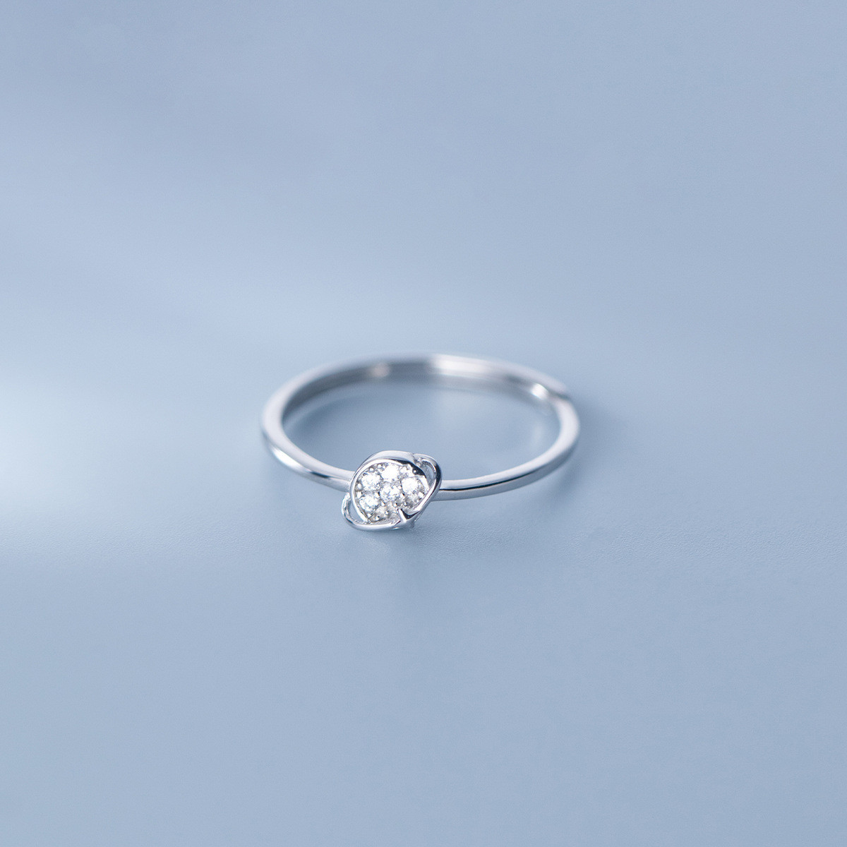 s925 sterling silver irregular geometric ring