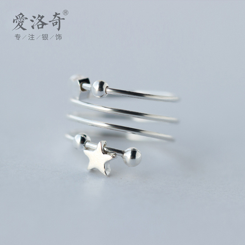 s925 sterling silver fashion unique black ring