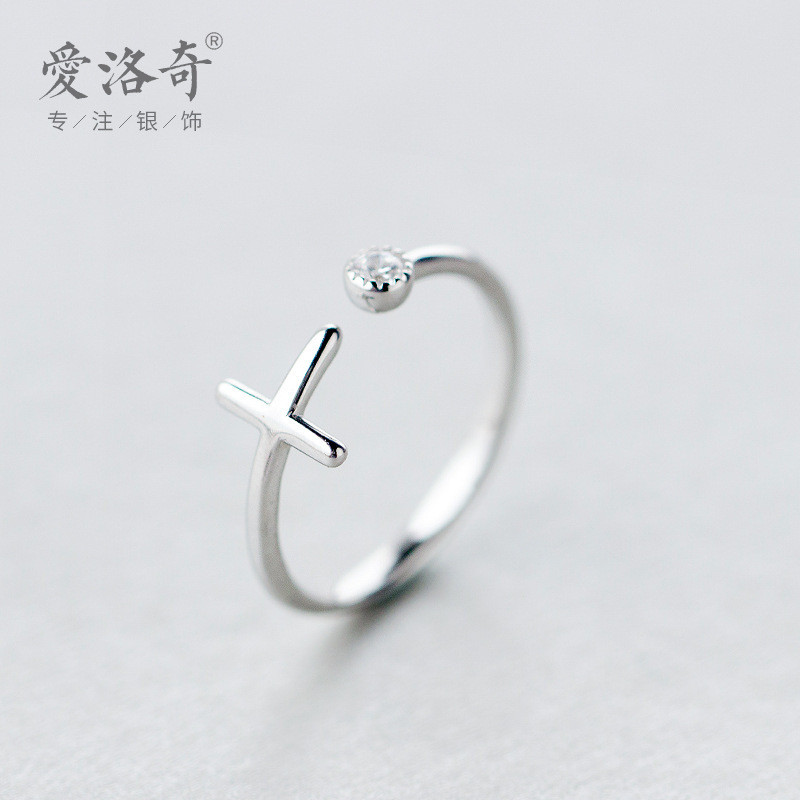 s925 sterling silver simple laye geometric multilayer ring