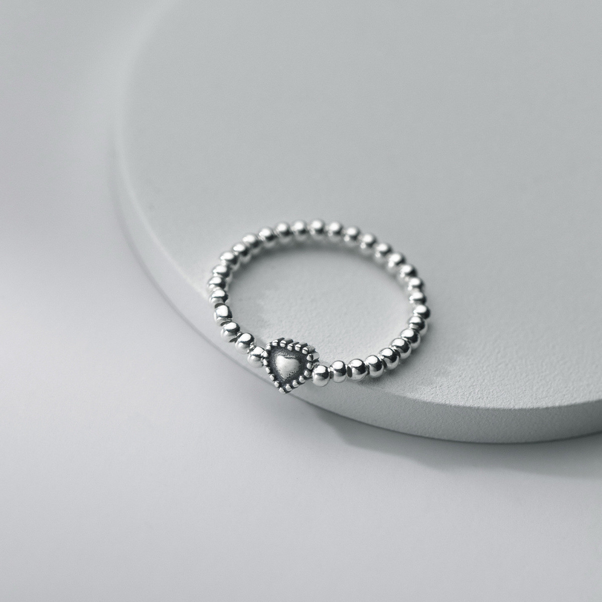 s925 sterling silver circle sparkling pearl ring