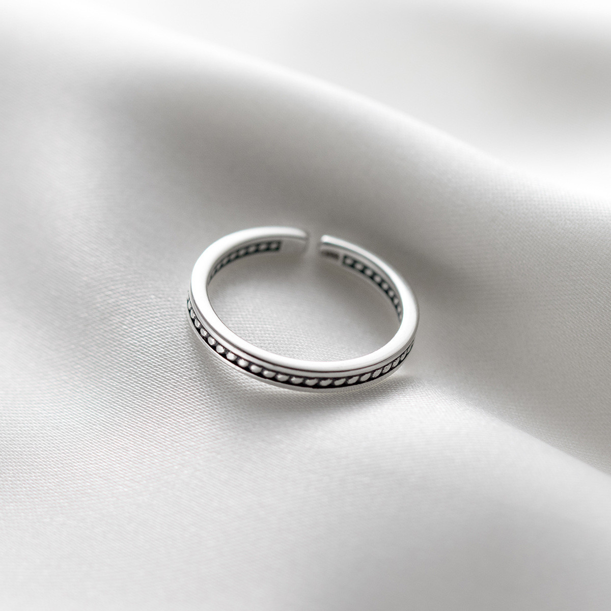 s925 sterling silver vintage silver twist weave ring