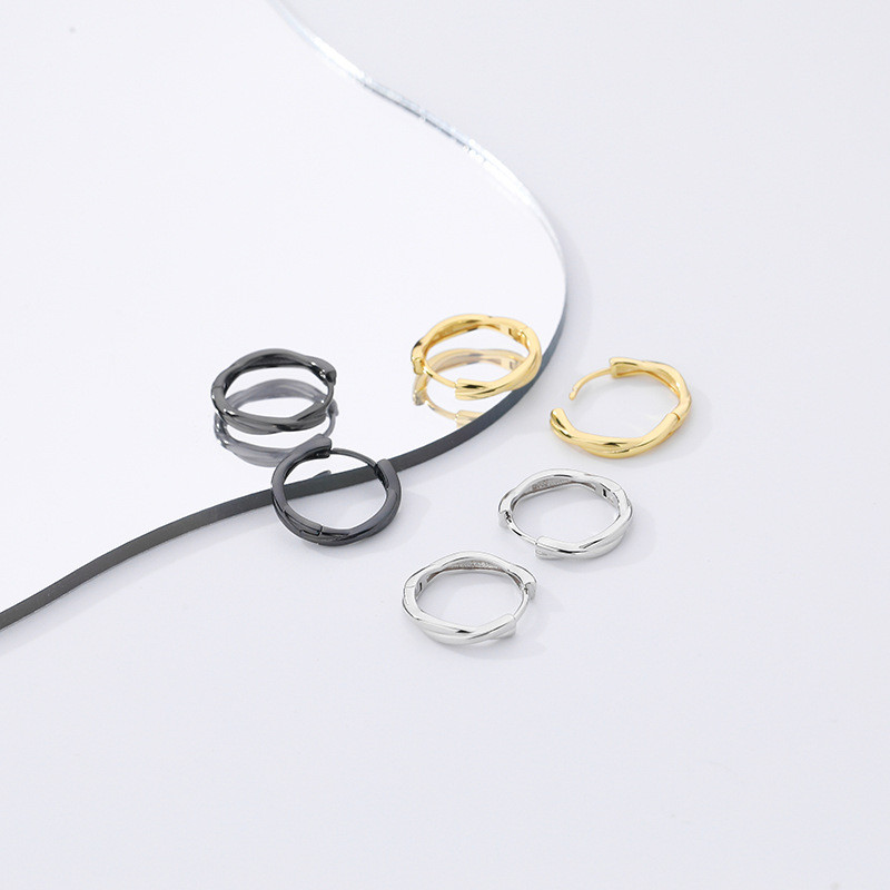925 sterling silver multilayer bar earrings