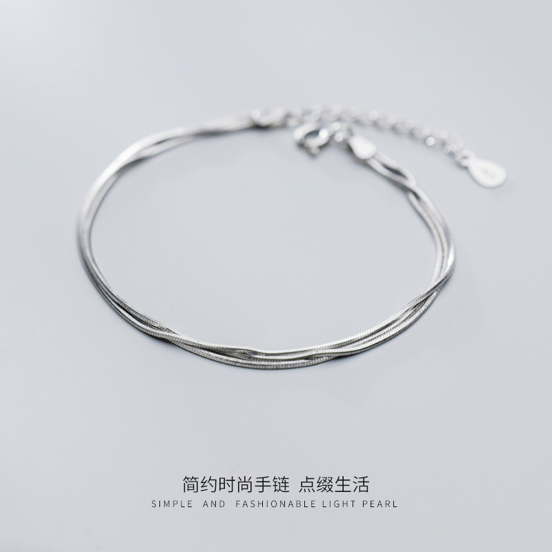 s925 sterling silver charm simple gold plate charm bracelet