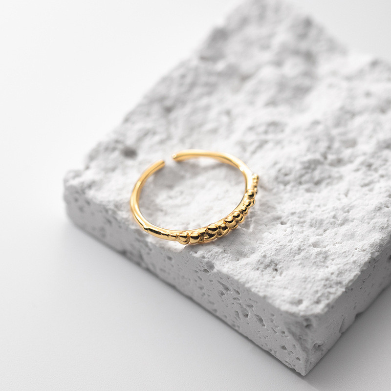 s925 sterling silver chic simple irregular adjustable unique ring