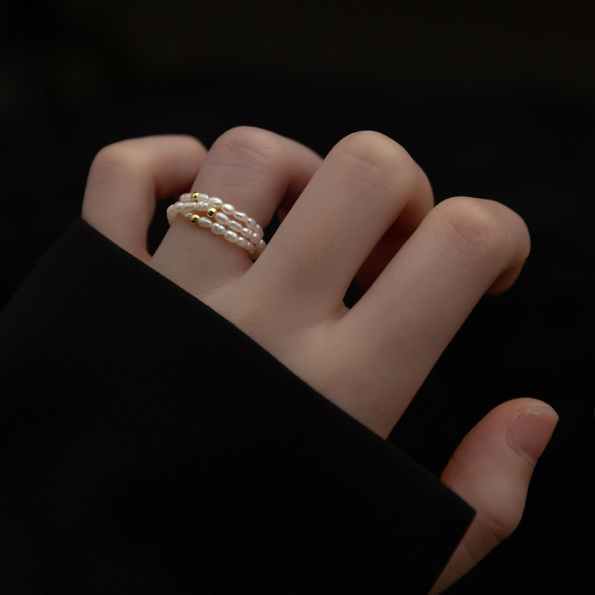 s925 sterling silver simple rhinestone rhinestone adjustable ring