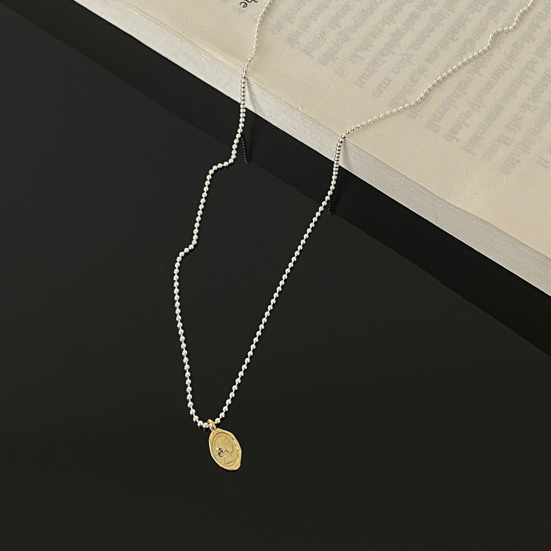 925 sterling silver oval necklace