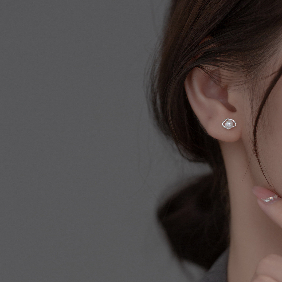 s925 sterling silver spiral chain earrings