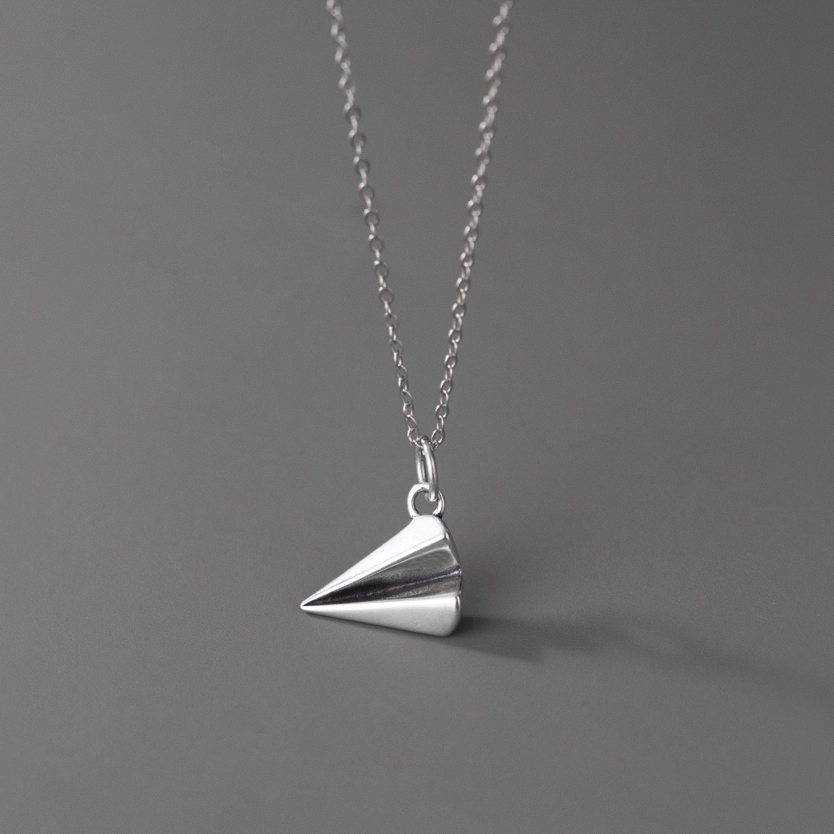 s925 sterling silver triangle necklace