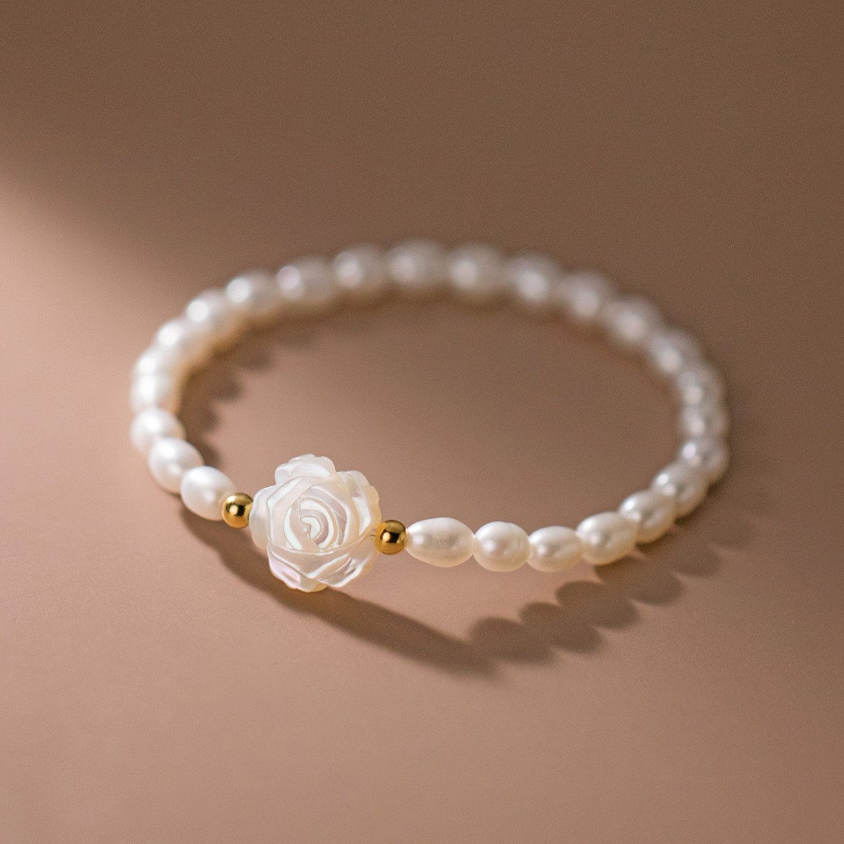 s925 sterling silver smilingface pearl thai silver vintage charm bracelet