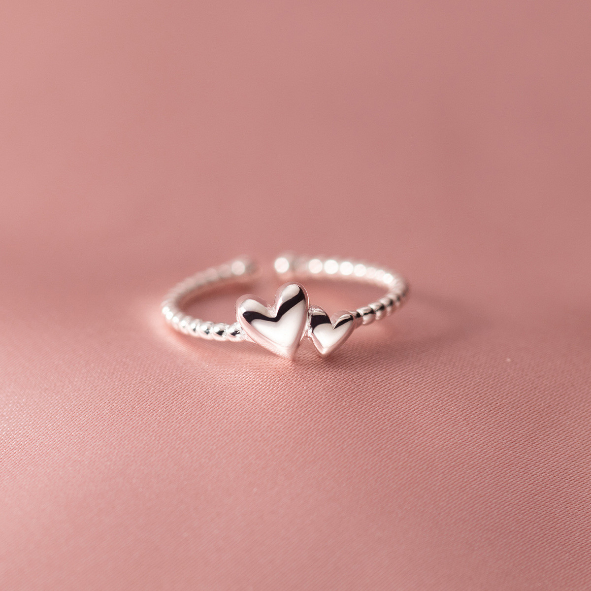 s925 sterling silver trendy weave irregular bar chic ring