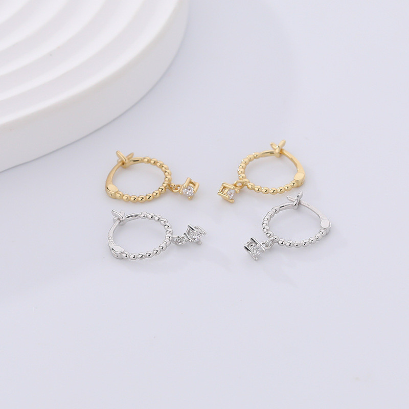 925 sterling silver  colorful cubiczirconia dangleearrings