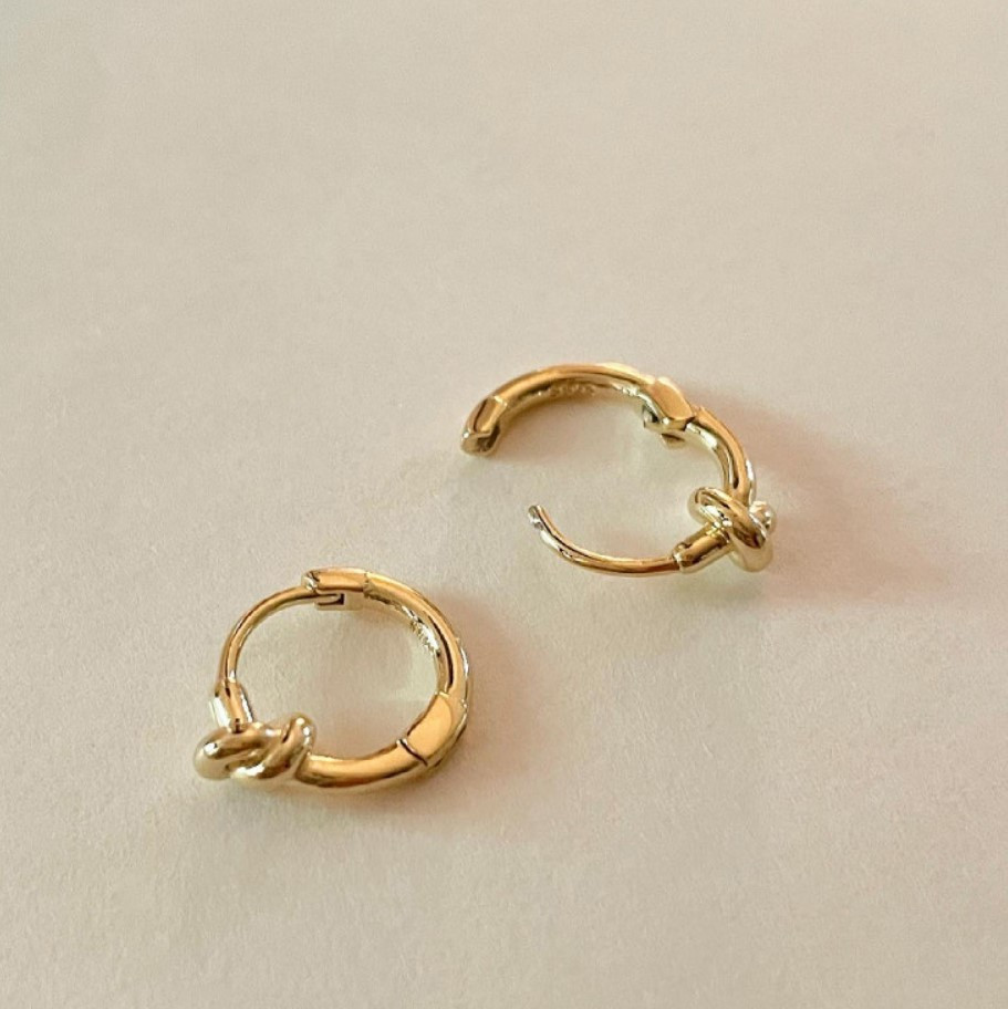 trendys925 sterling silver simple heart hoop unique earrings