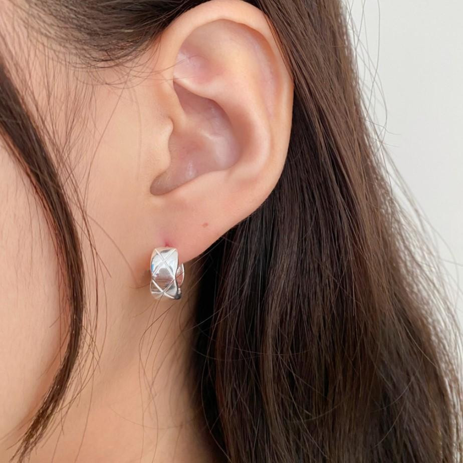 925 sterling silver doublelayer earrings