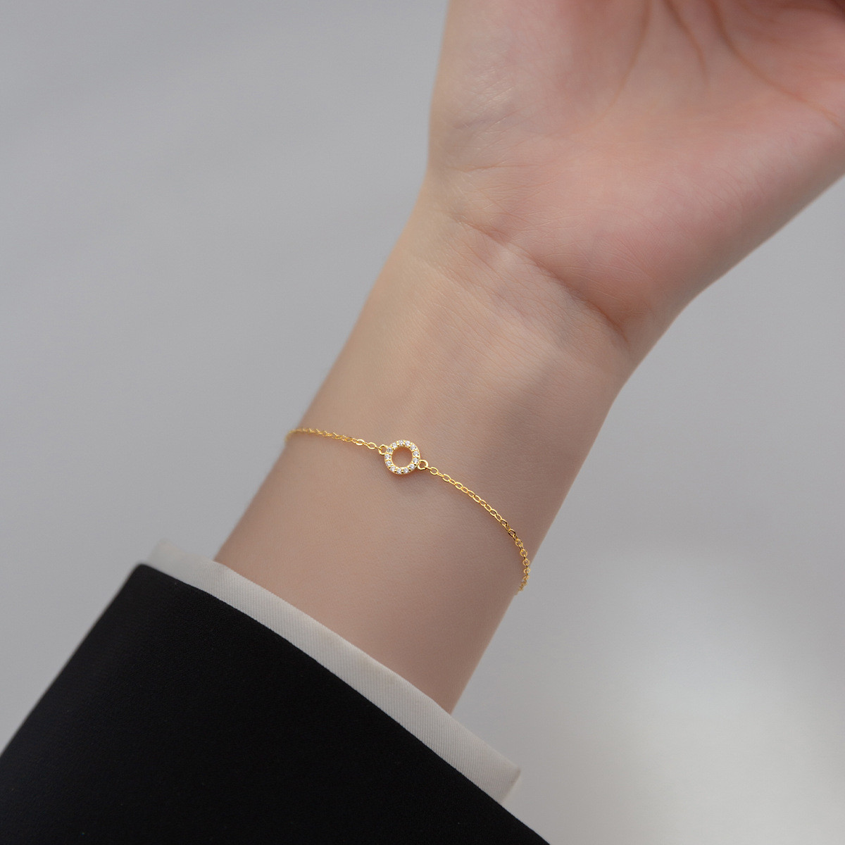 s925 sterling silver simple silver women vintage elegant chic bracelet