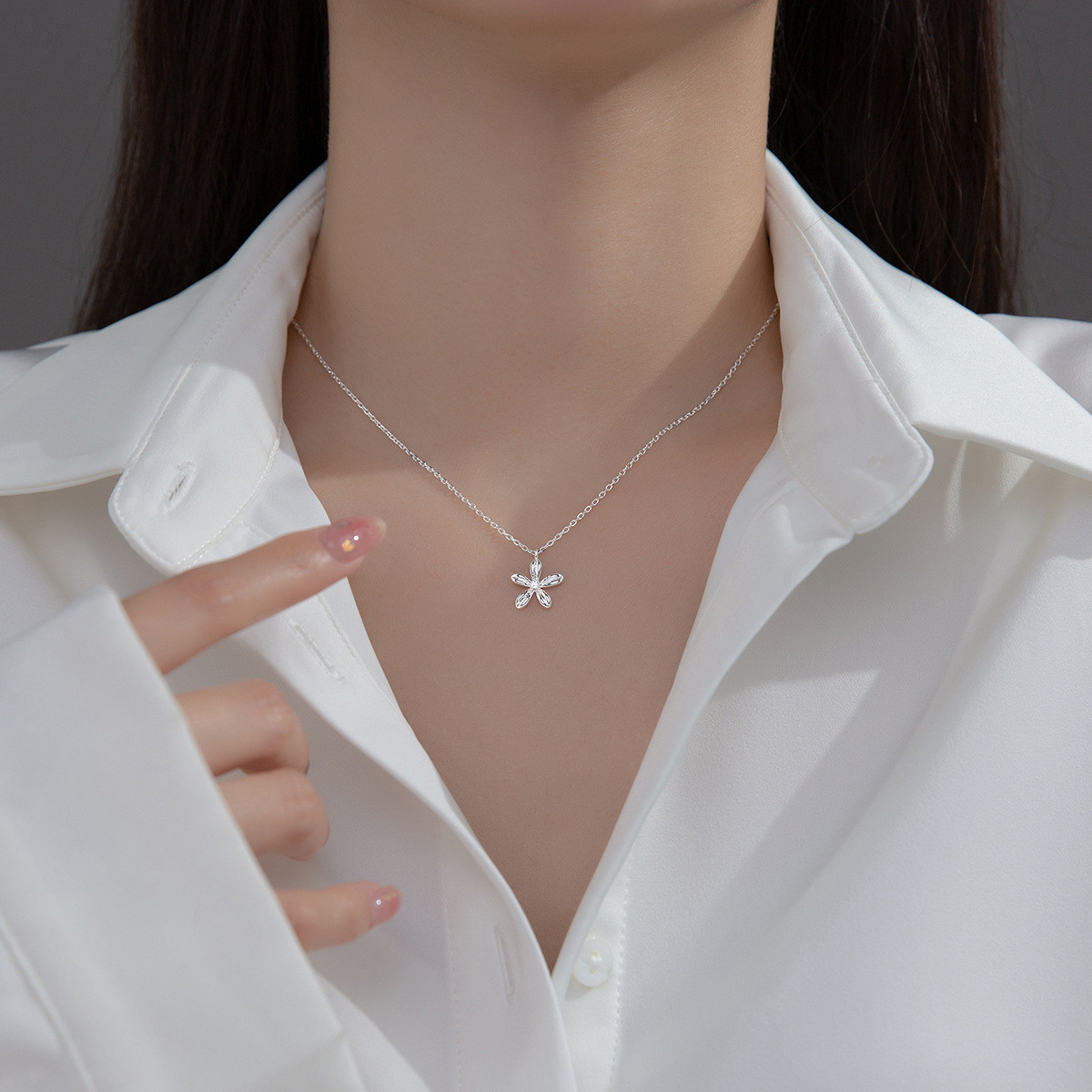 s925 sterling silver simple black heart necklace