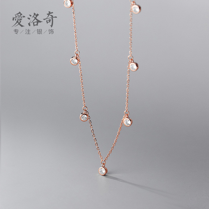 s925 sterling silver heart women necklace