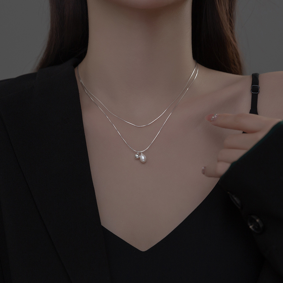 s925 sterling silver simple fashionnecklace