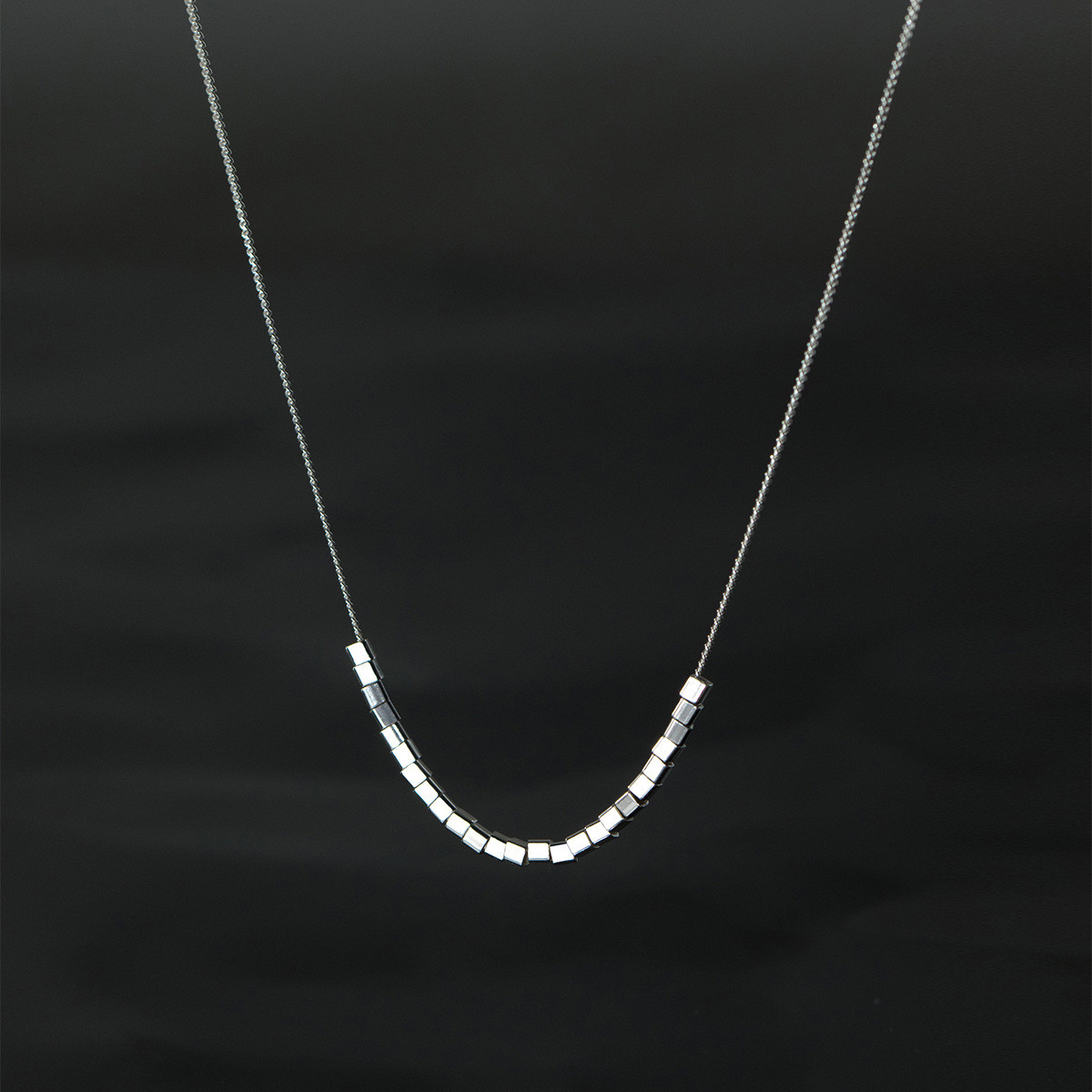 s925 sterling silver doublelayer design pearl simple necklace