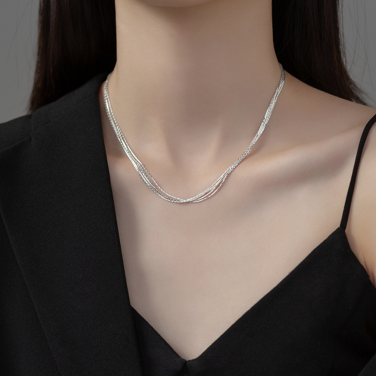 s925 sterling silver design elegant dainty necklace