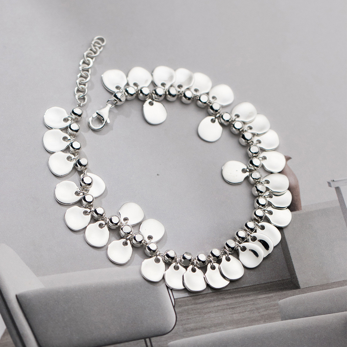 s925 sterling silver rhinestone heart charm sweet trendy dainty bracelet