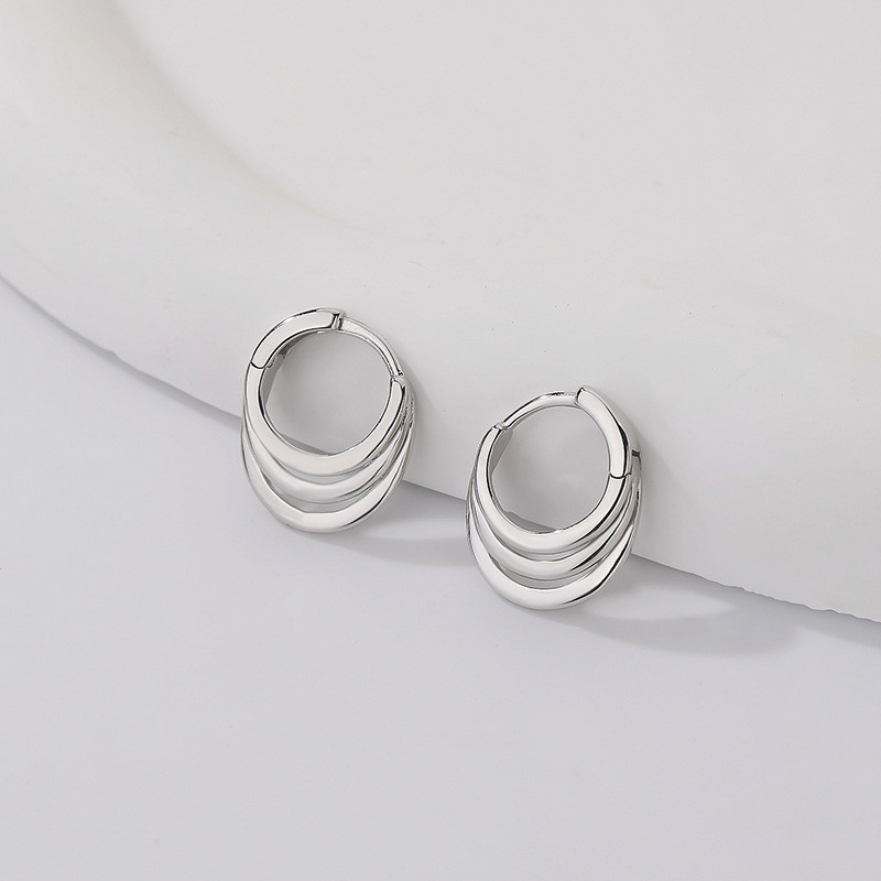 sterling silver unique geometric stud elegant dangle earrings